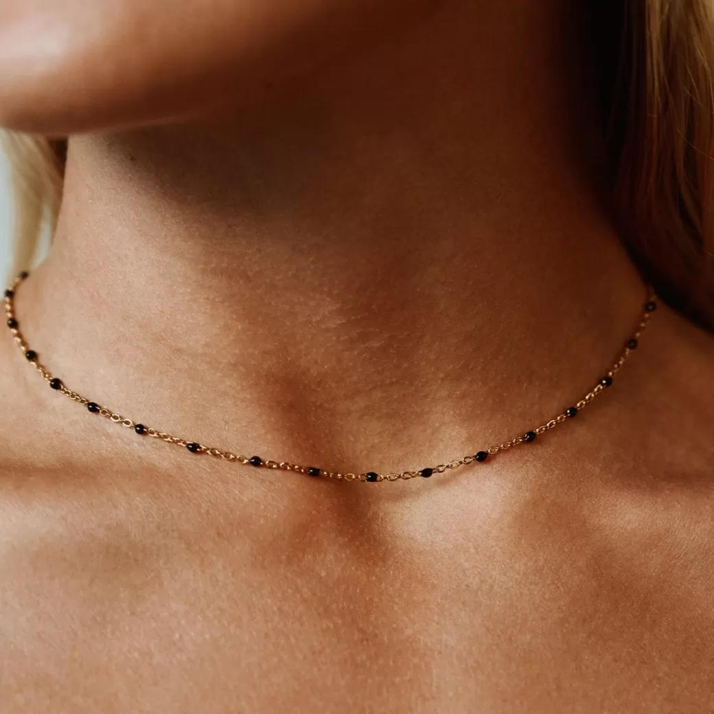 Black Beaded Choker^Atolea Jewelry Hot