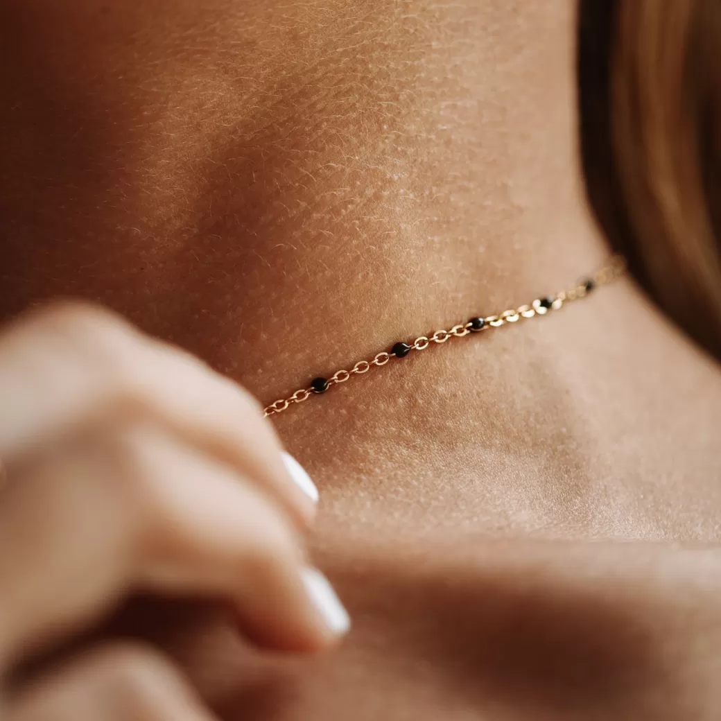 Black Beaded Choker^Atolea Jewelry Hot