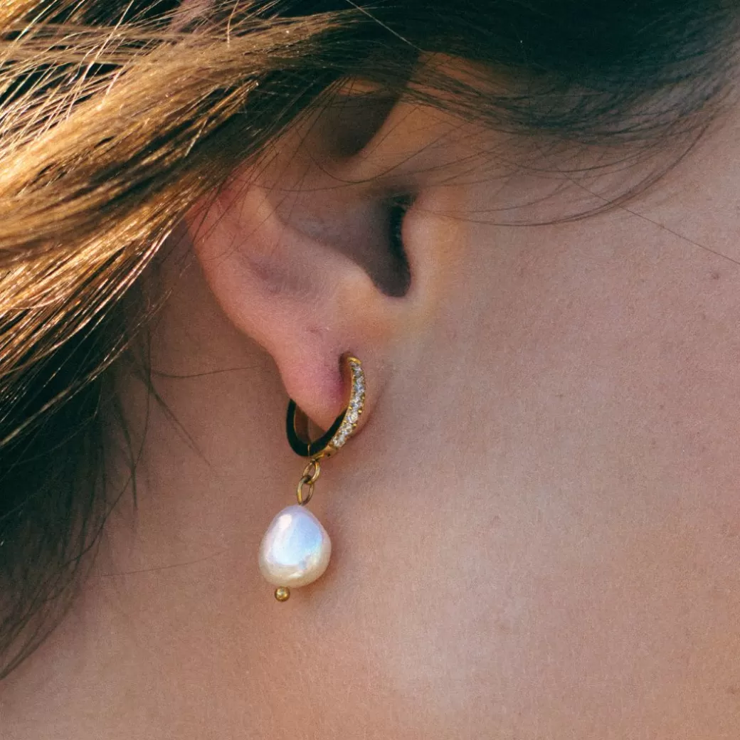 Freshwater Pearl Hoop Earrings^Atolea Jewelry Store