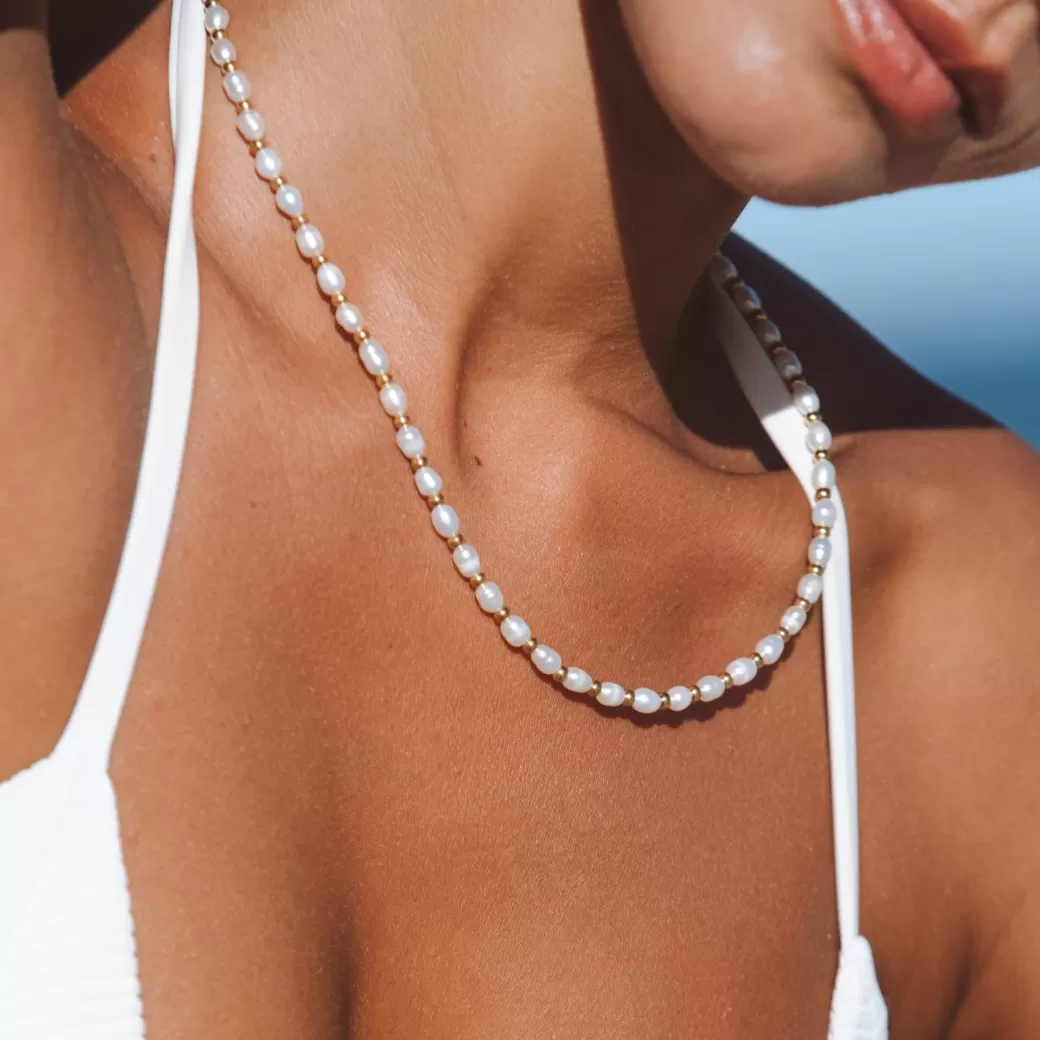 Gold Freshwater Pearl Choker^Atolea Jewelry Clearance