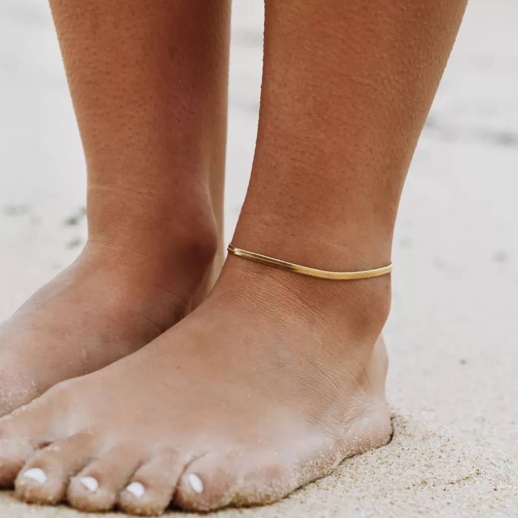Kauai Herringbone Anklet^Atolea Jewelry Online