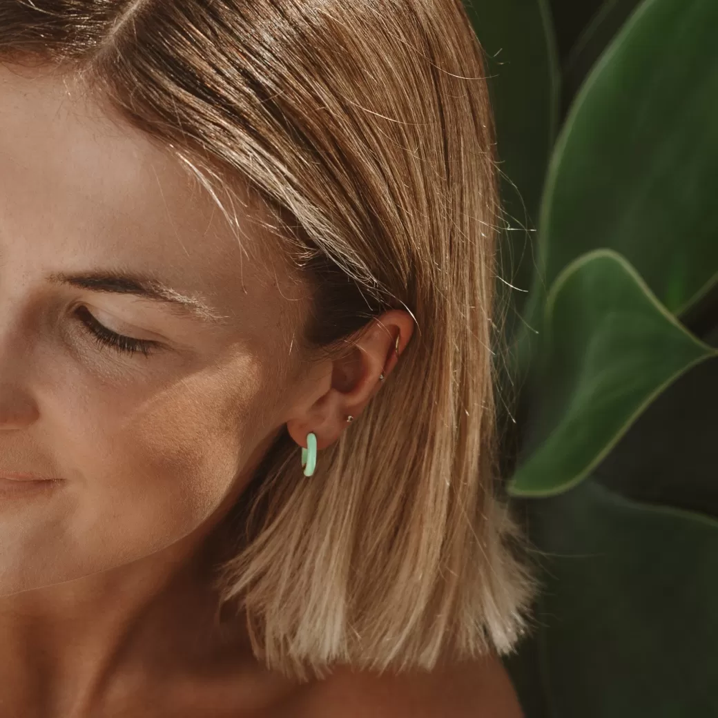 Lime Hoops^Atolea Jewelry Fashion