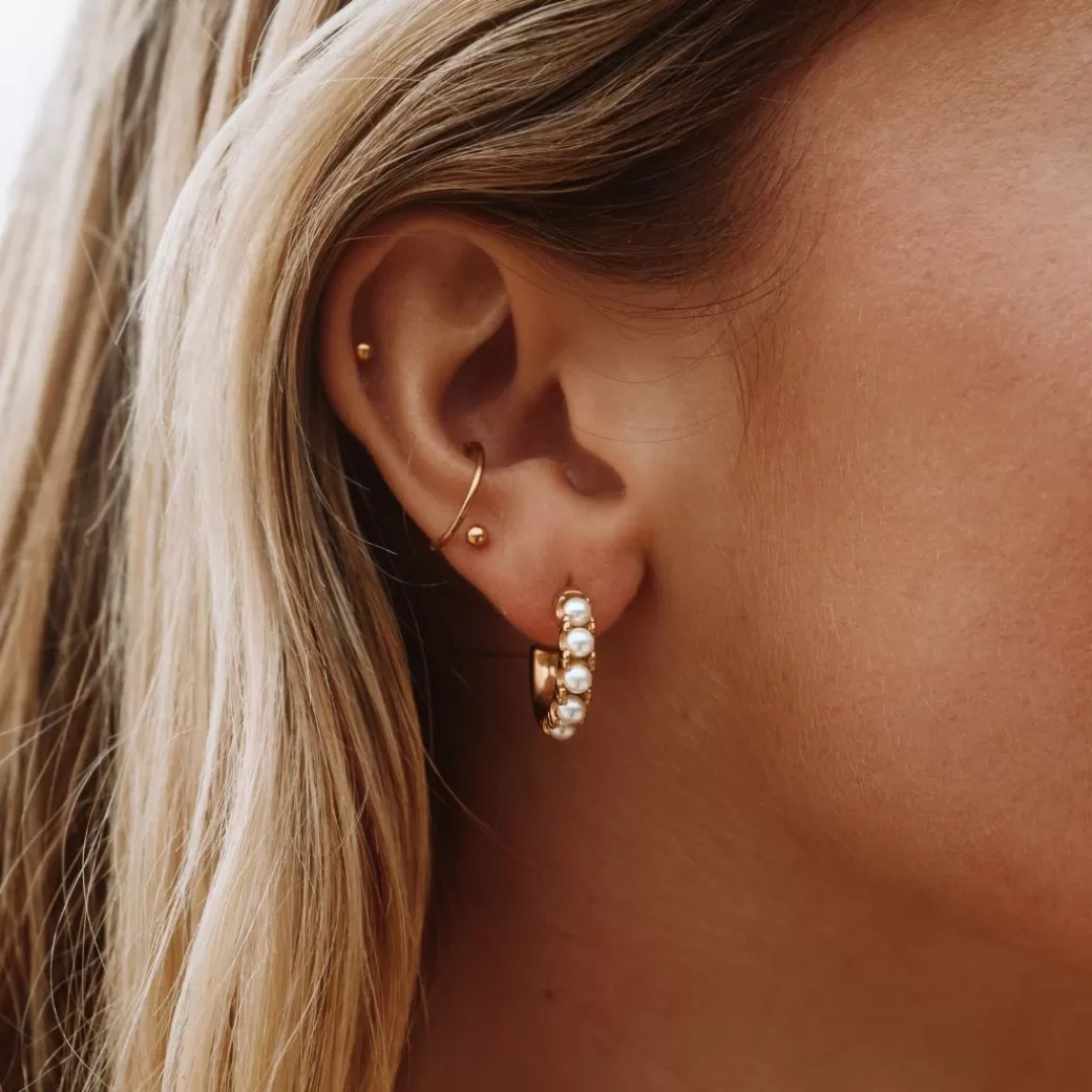 Mini Pearl Huggies Earrings^Atolea Jewelry Best Sale
