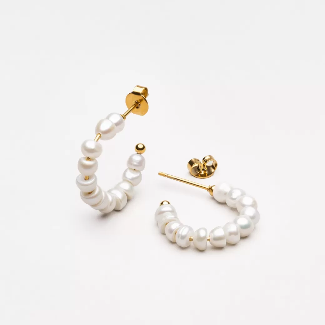 Mini Pearls Hoops^Atolea Jewelry Discount