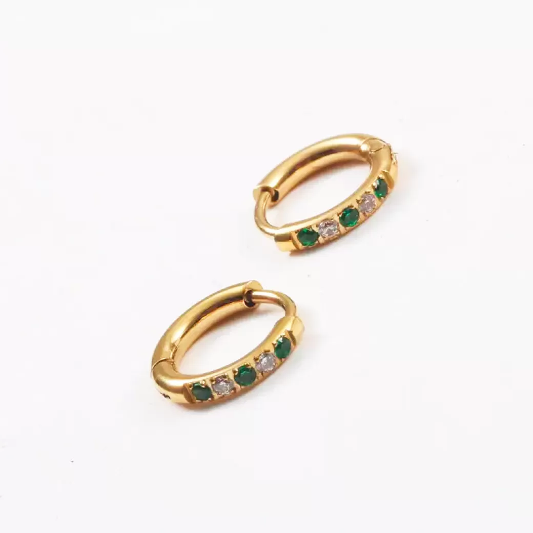 Oasis Green Hoops Earrings^Atolea Jewelry Cheap