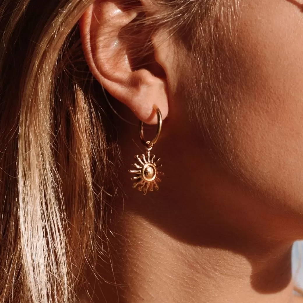Sun Hoop Earrings^Atolea Jewelry Best