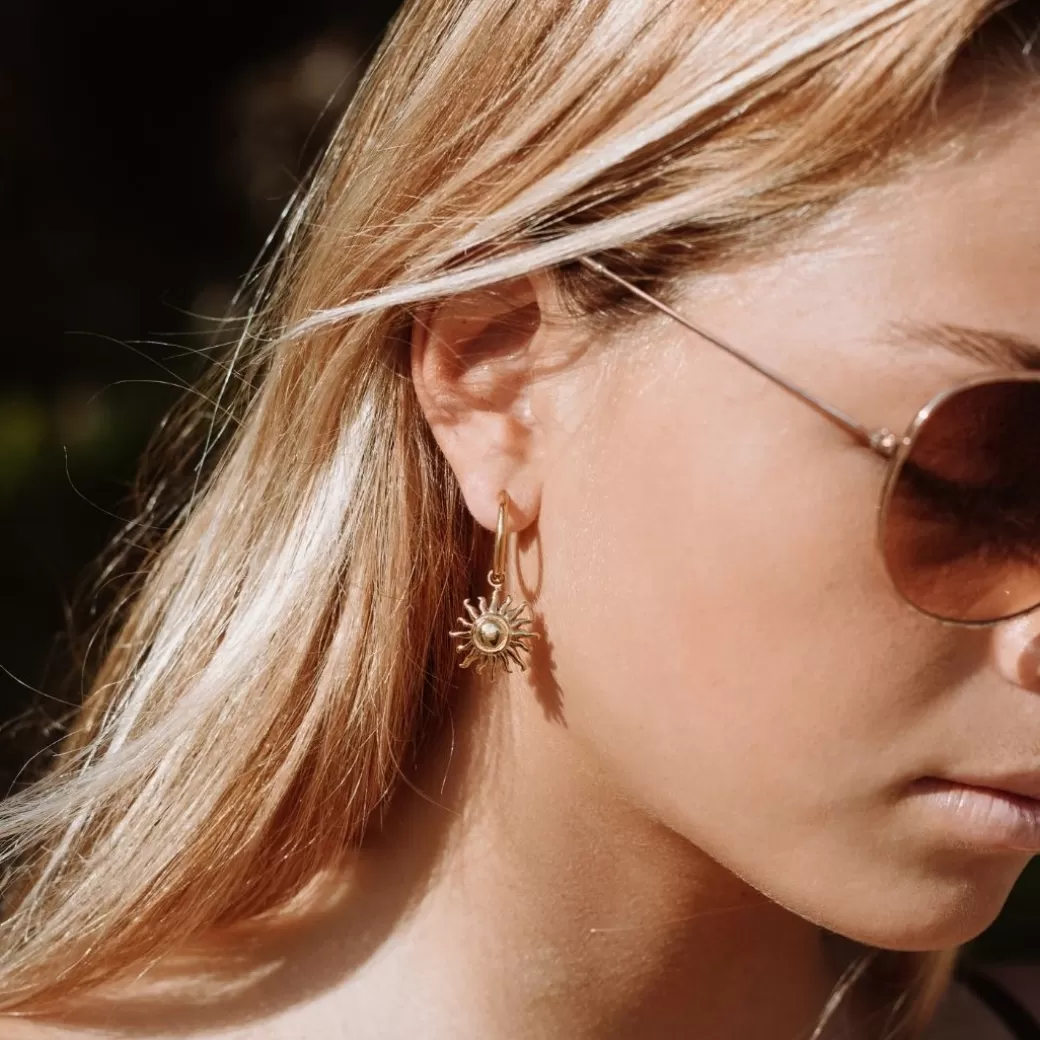 Sun Hoop Earrings^Atolea Jewelry Best
