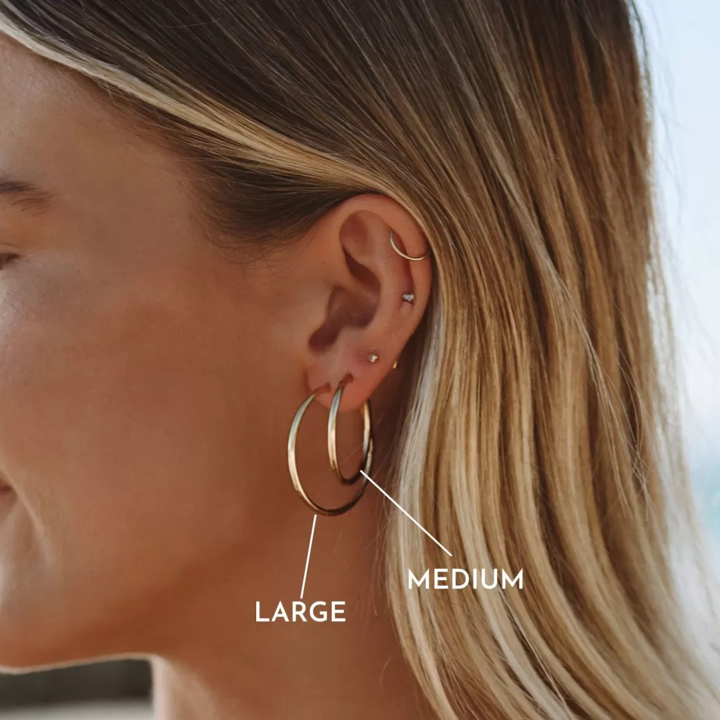 Thin Hoop Earrings^Atolea Jewelry Online
