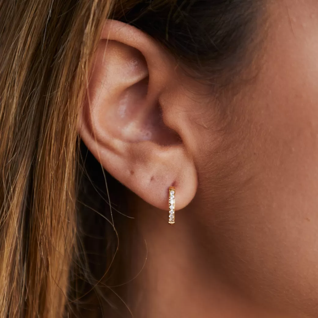 Tiny Gold Hoop Earrings^Atolea Jewelry Flash Sale