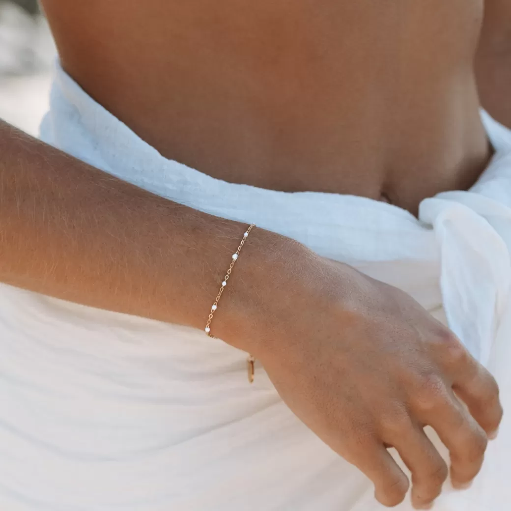 White Beaded Bracelet^Atolea Jewelry Hot